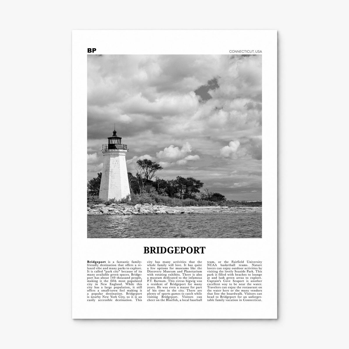 Bridgeport Newspaper Poster, print only (unframed)