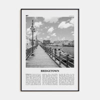 Bridgetown Poster None / 8x12 in Nbourhood Travel B&W Poster