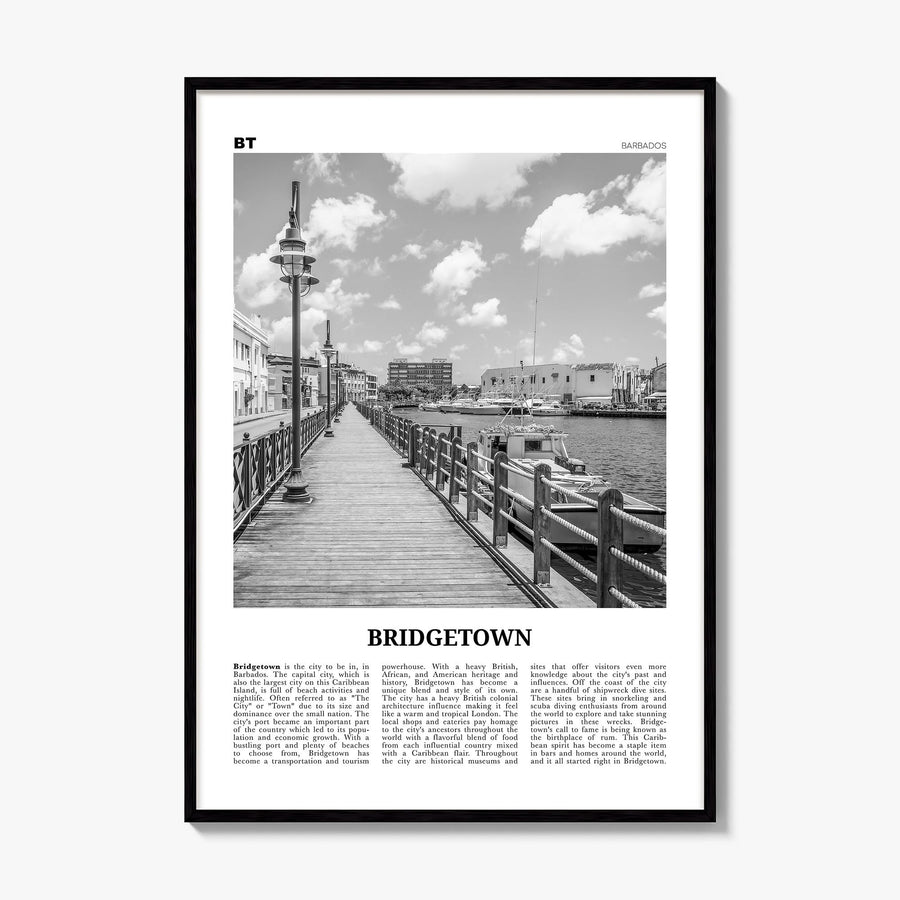 Bridgetown Newspaper Poster, framed poster mockup