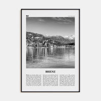 Brienz Poster None / 8x12 in Nbourhood Travel B&W Poster