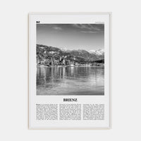 Brienz Poster White Wood / 8x12 in Nbourhood Travel B&W Poster