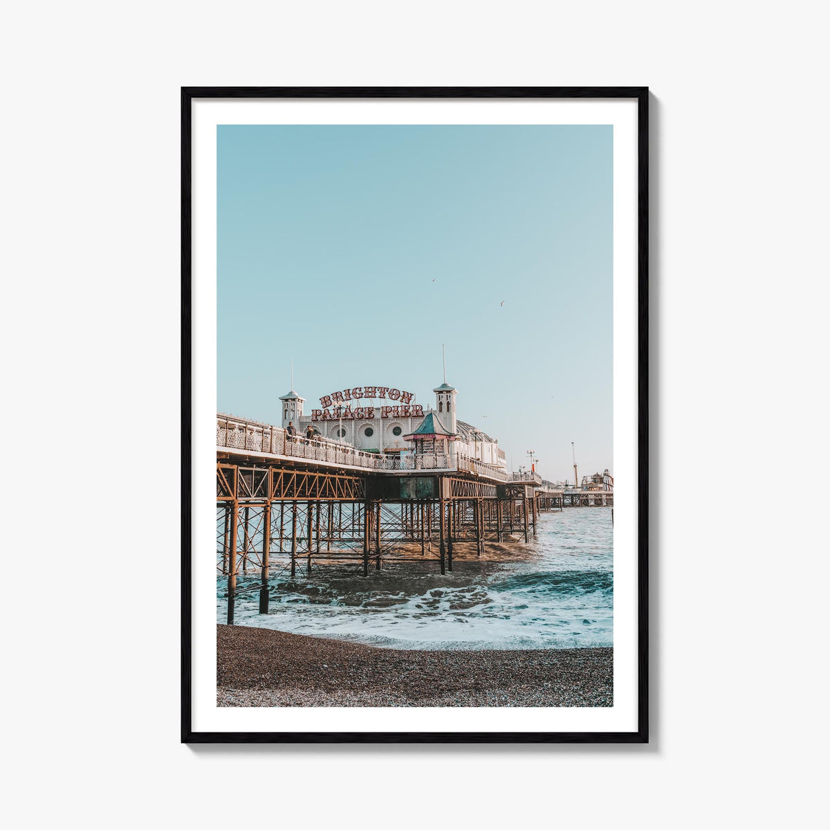 Brighton colorful photo poster of England, UK – vertical wall art, unframed print shown in interior mockup