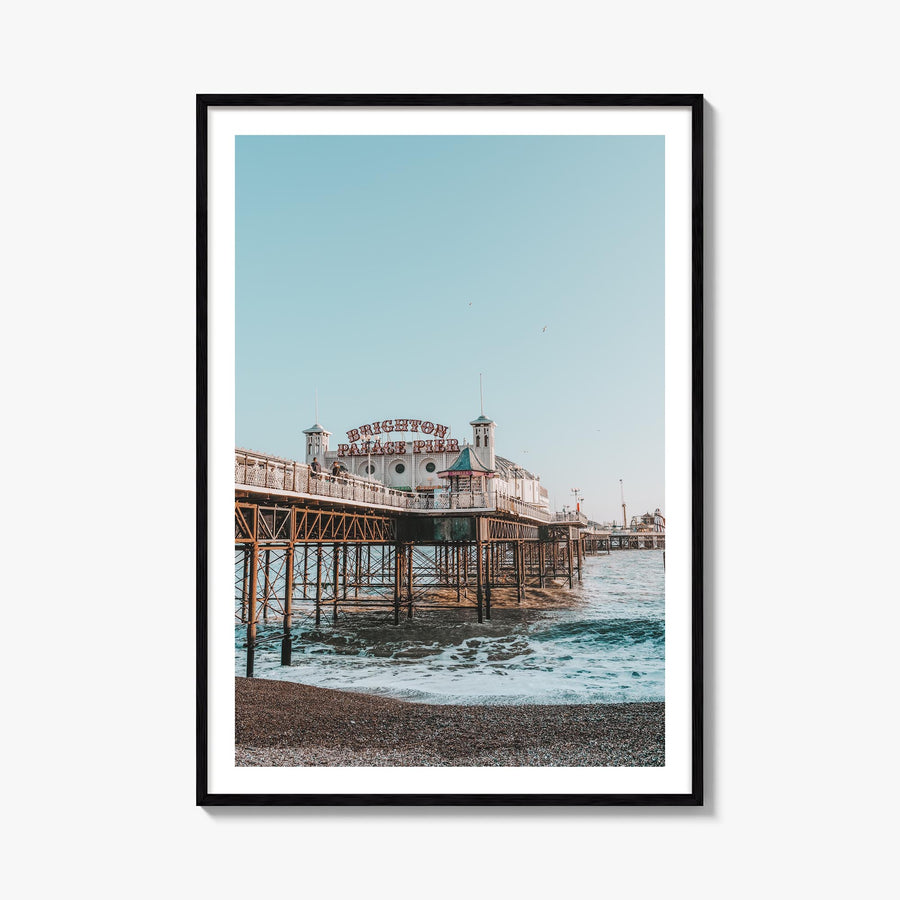 Brighton colorful photo poster of England, UK – vertical wall art, unframed print shown in interior mockup