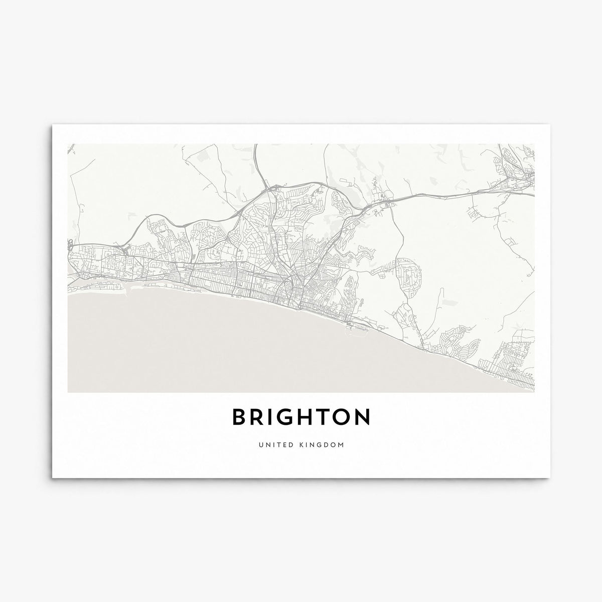 Brighton Map Poster, print only (unframed)
