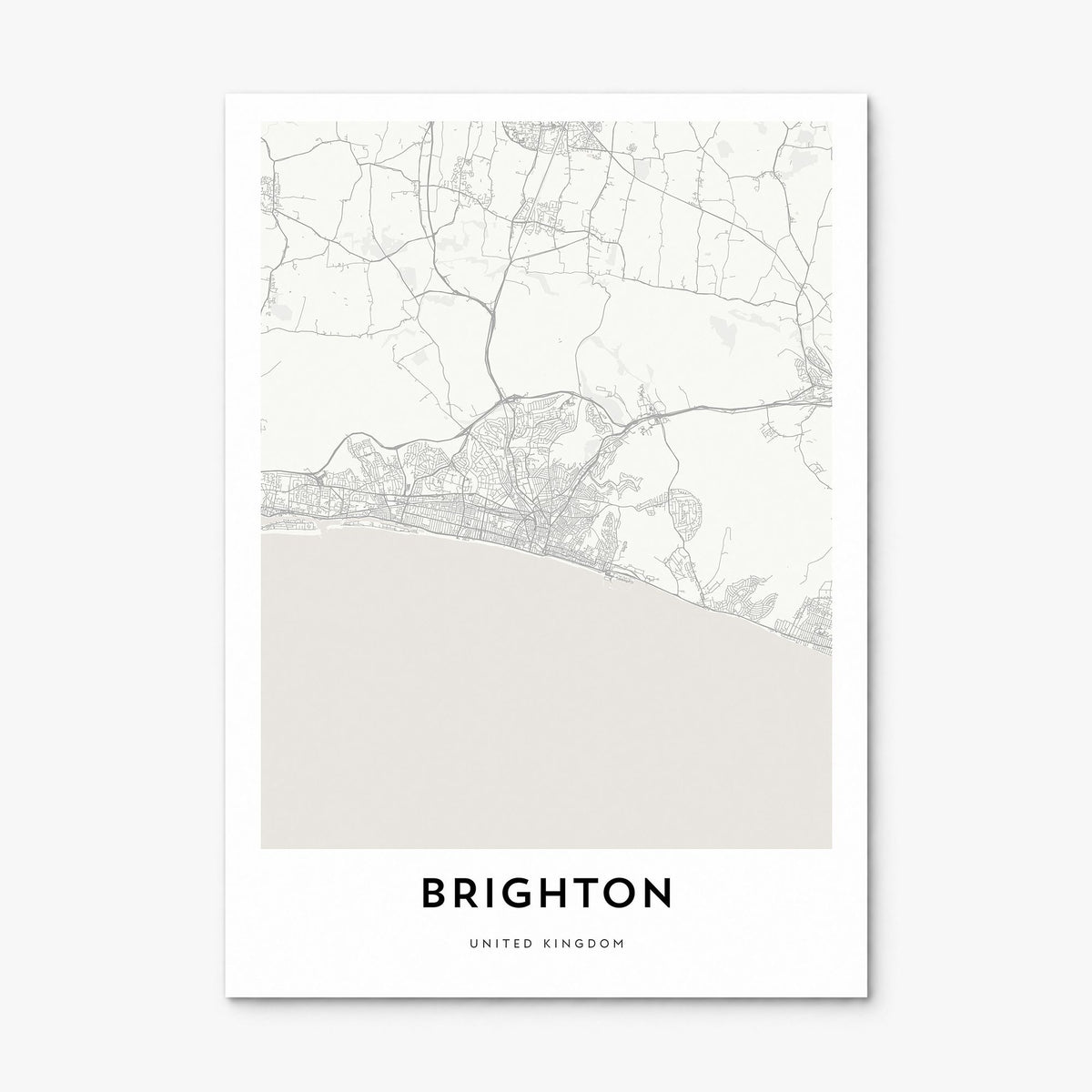 Brighton Map Poster, print only (unframed)