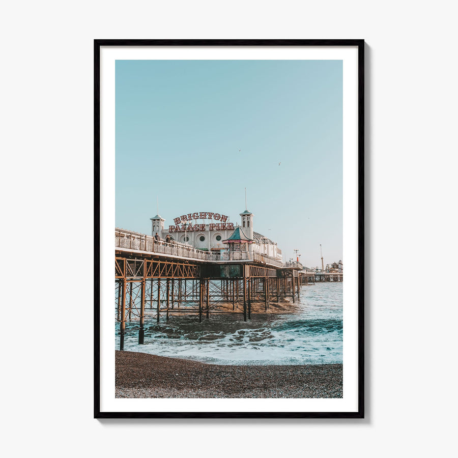 Brighton Photo Poster, framed poster mockup, white border