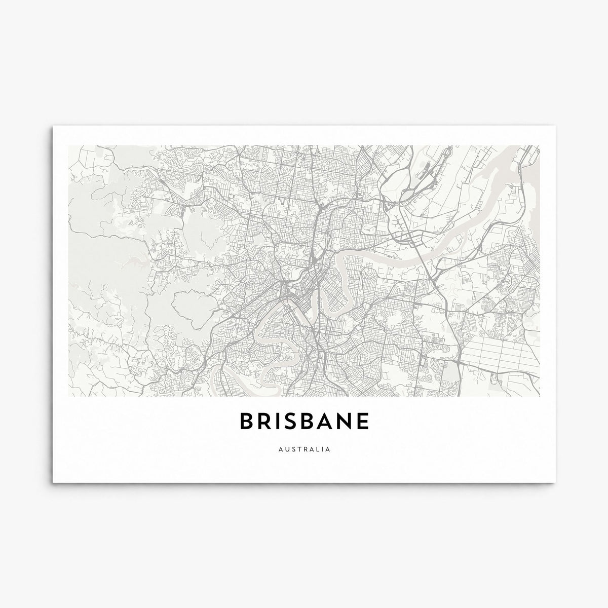 Brisbane Map Poster, print only (unframed)