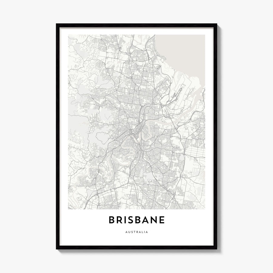 Brisbane Map Poster, framed poster mockup