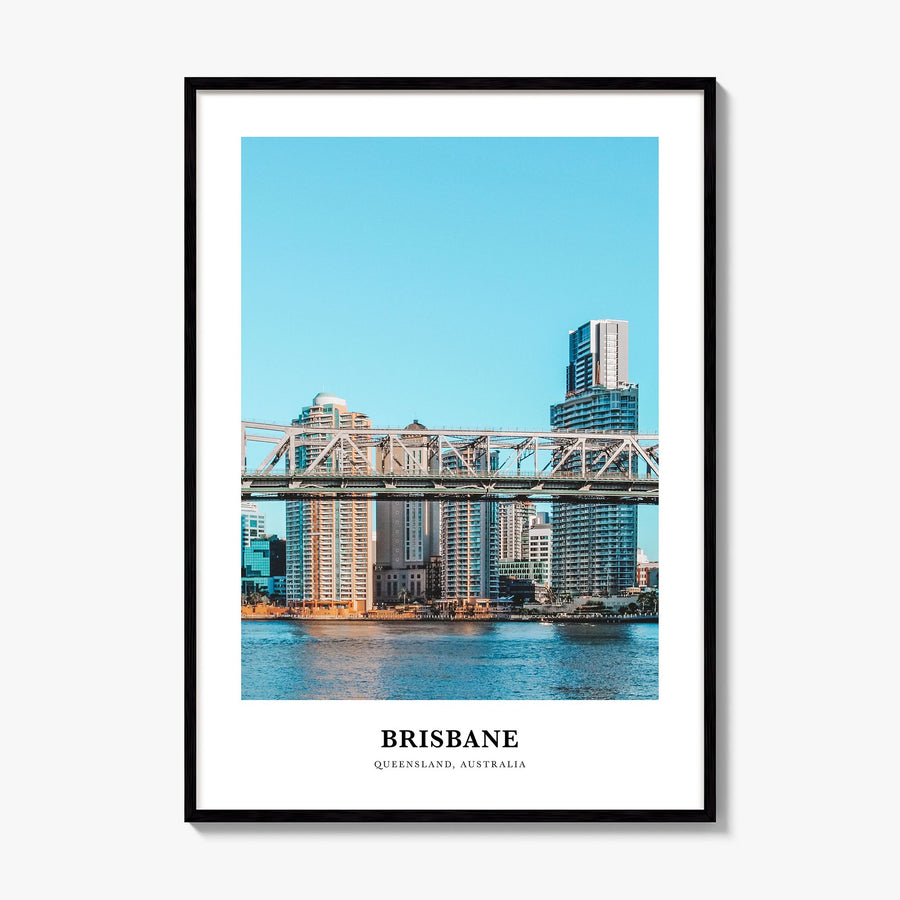 Brisbane Classic Poster, framed poster mockup