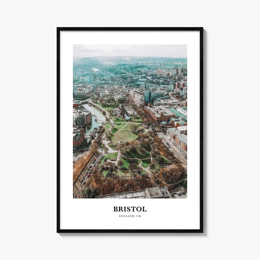 Bristol colorful classic poster of England, UK – vertical wall art, unframed print shown in interior mockup