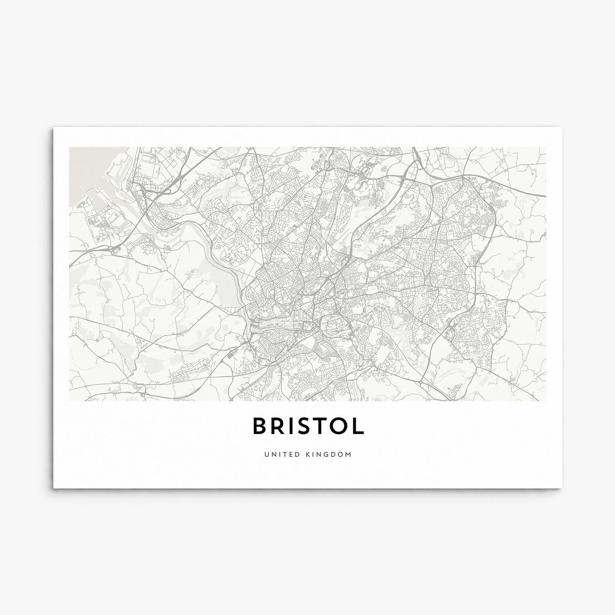 Bristol Map Poster, print only (unframed)