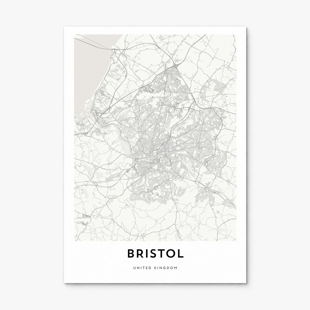 Bristol Map Poster, print only (unframed)
