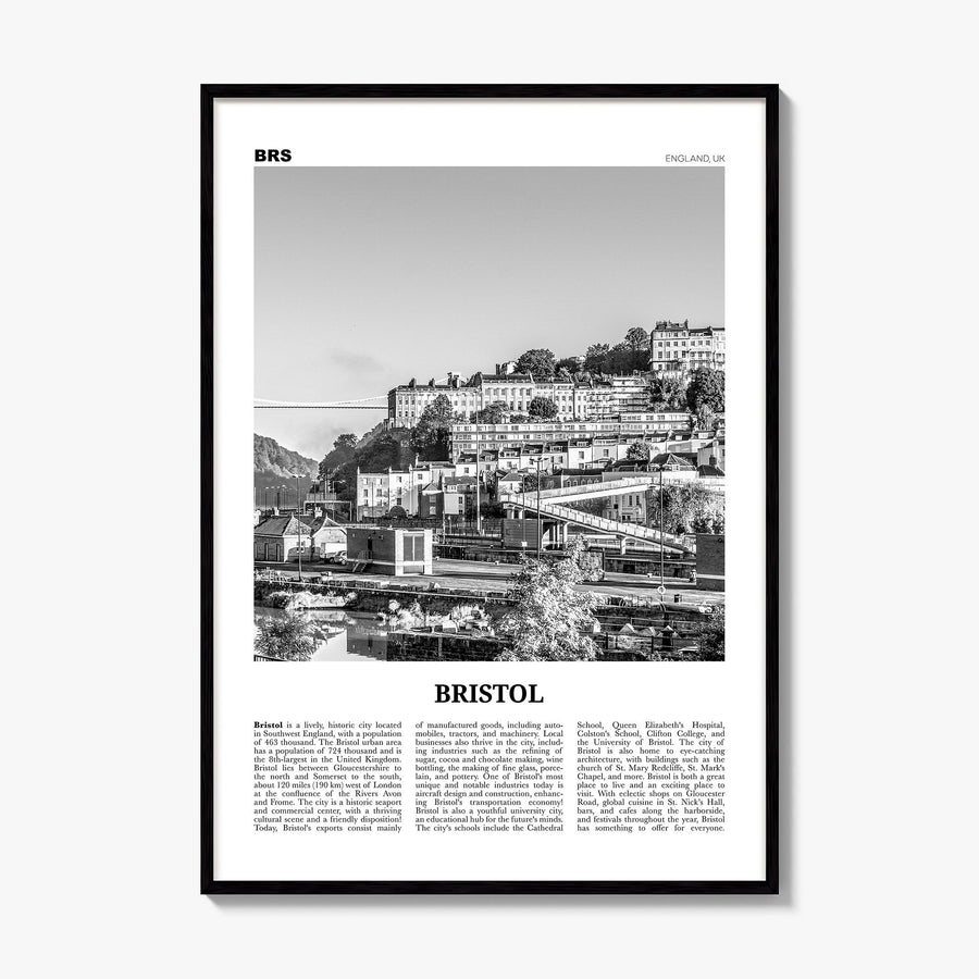 Bristol Newspaper No 2 Poster, framed poster mockup