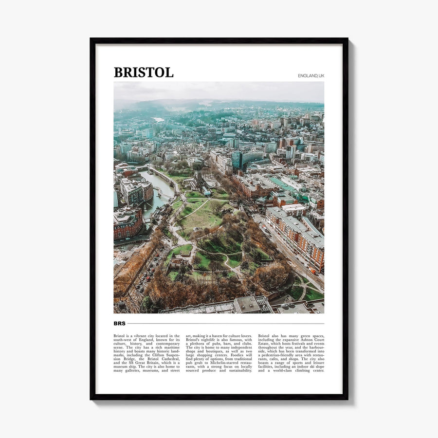 Bristol Travel Poster, framed poster mockup