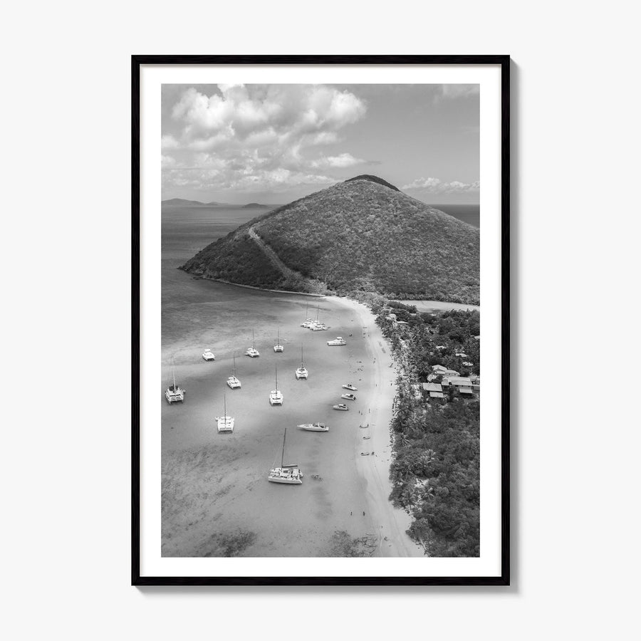 British Virgin Islands Photo Poster, framed poster mockup, white border