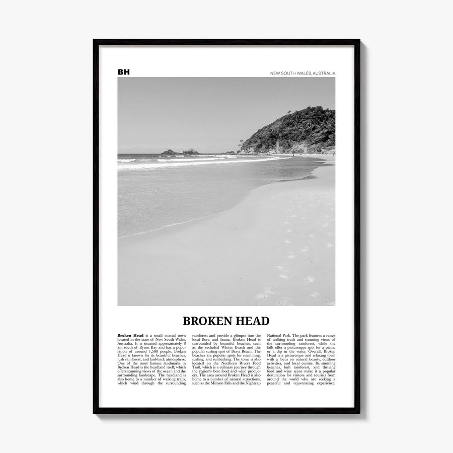Broken Head Newspaper Poster, framed poster mockup