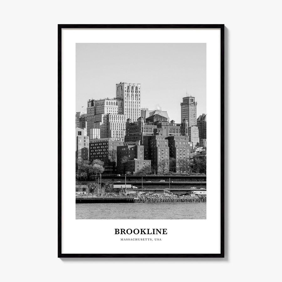 Brookline Classic Poster, framed poster mockup