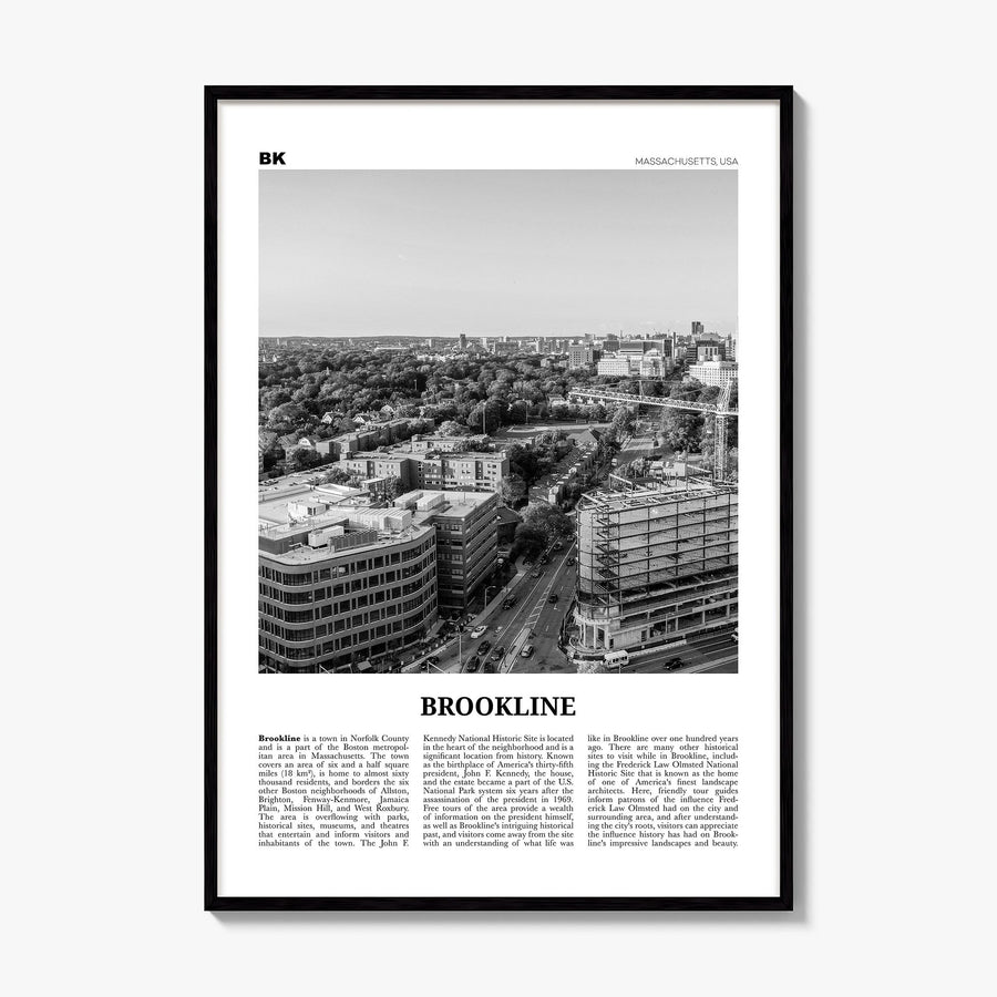 Brookline Newspaper Poster, framed poster mockup