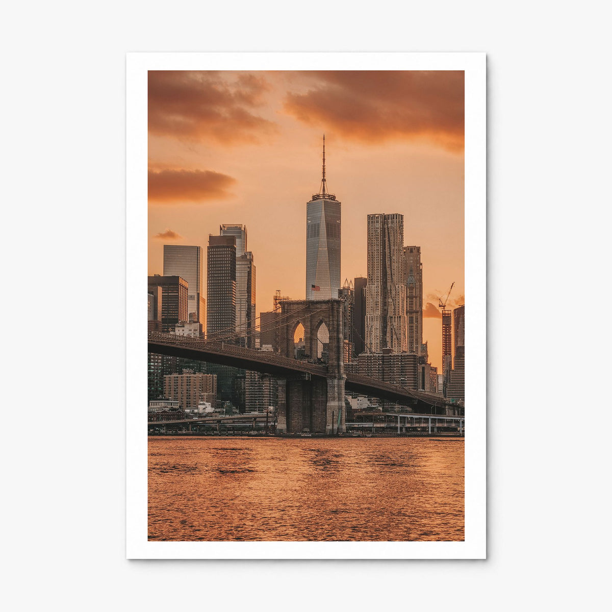 Brooklyn Bridge Photo No 3 Poster, print only (unframed), white border