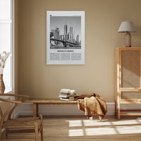 Brooklyn Bridge Poster Nbourhood Travel B&W Poster