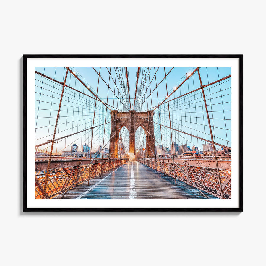 Brooklyn Photo Poster, framed poster mockup, white border