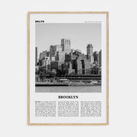 Brooklyn No 2 Poster Natural Wood / 8x12 in Nbourhood Travel B&W Poster