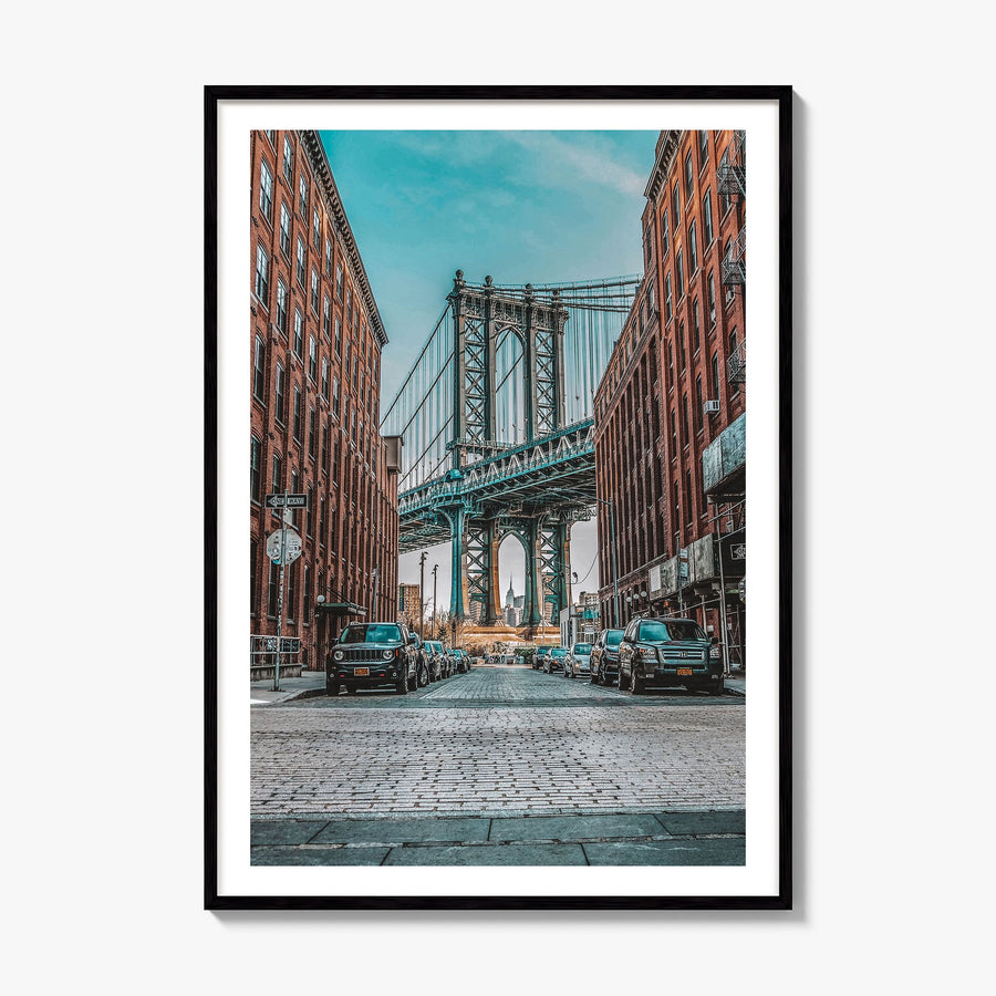 Brooklyn Photo No 1 Poster, framed poster mockup, white border