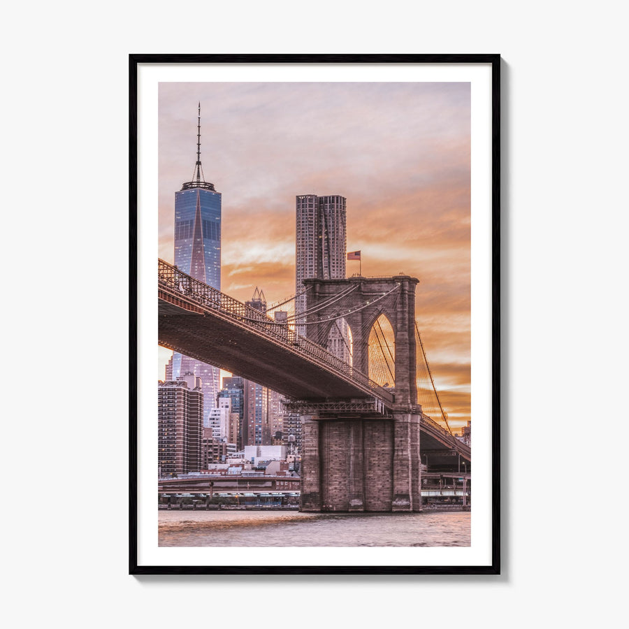 Brooklyn Photo No 2 Poster, framed poster mockup, white border