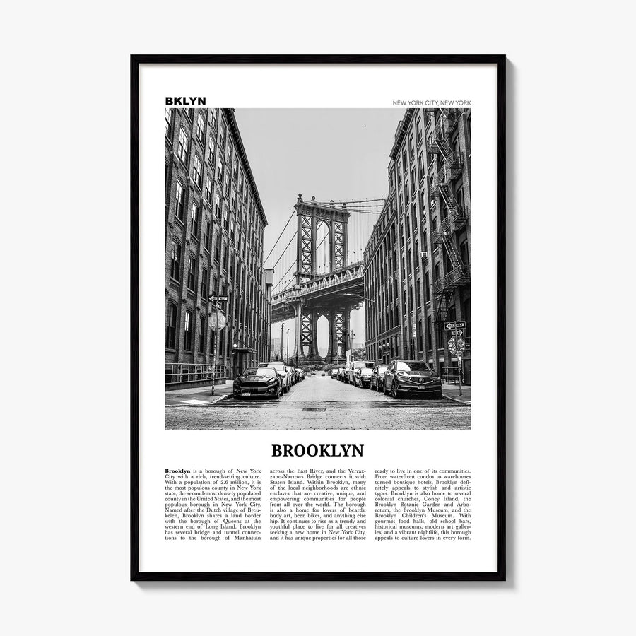 Brooklyn Newspaper No 1 Poster, framed poster mockup