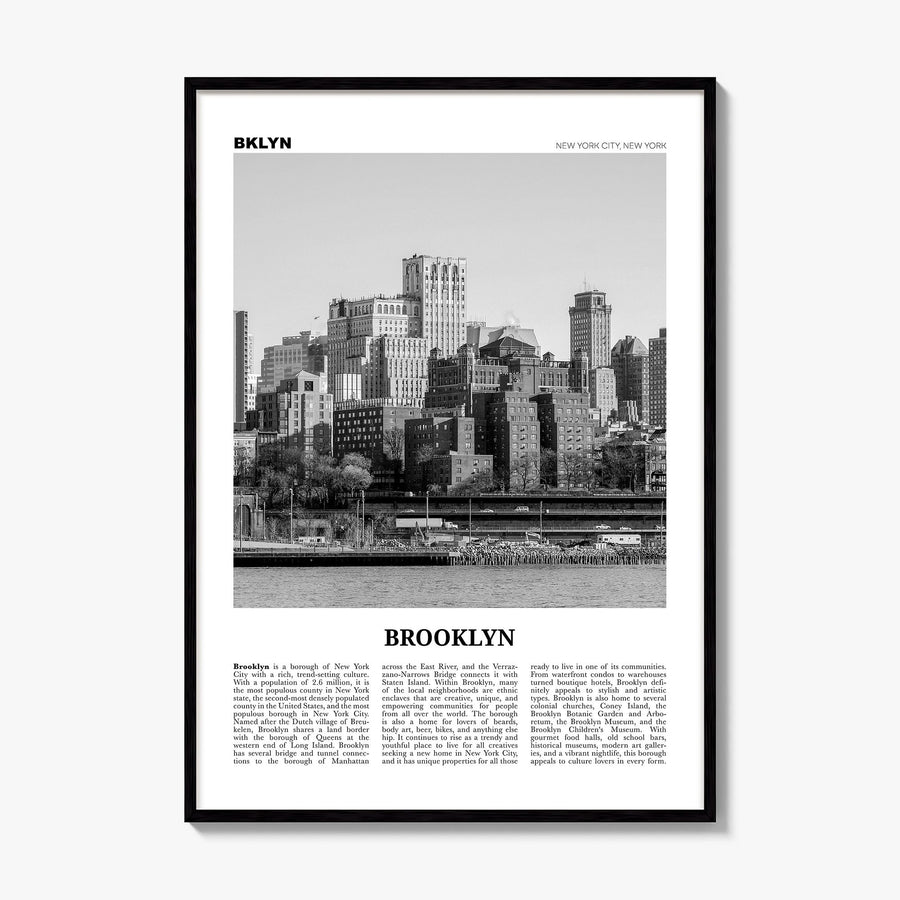 Brooklyn Newspaper No 2 Poster, framed poster mockup