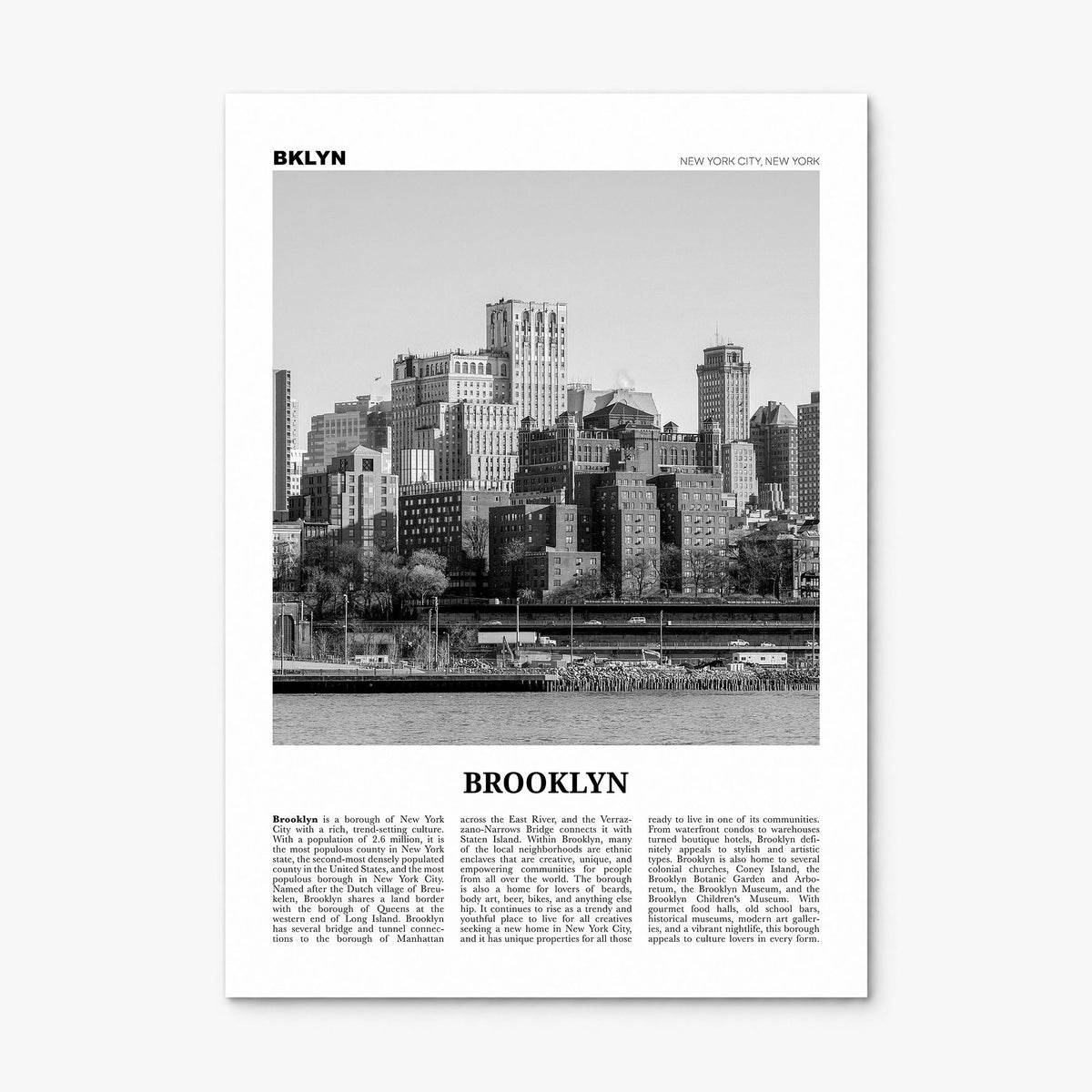 Brooklyn Newspaper No 2 Poster, print only (unframed)