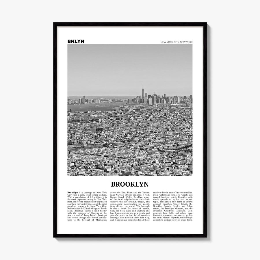 Brooklyn Newspaper No 3 Poster, framed poster mockup