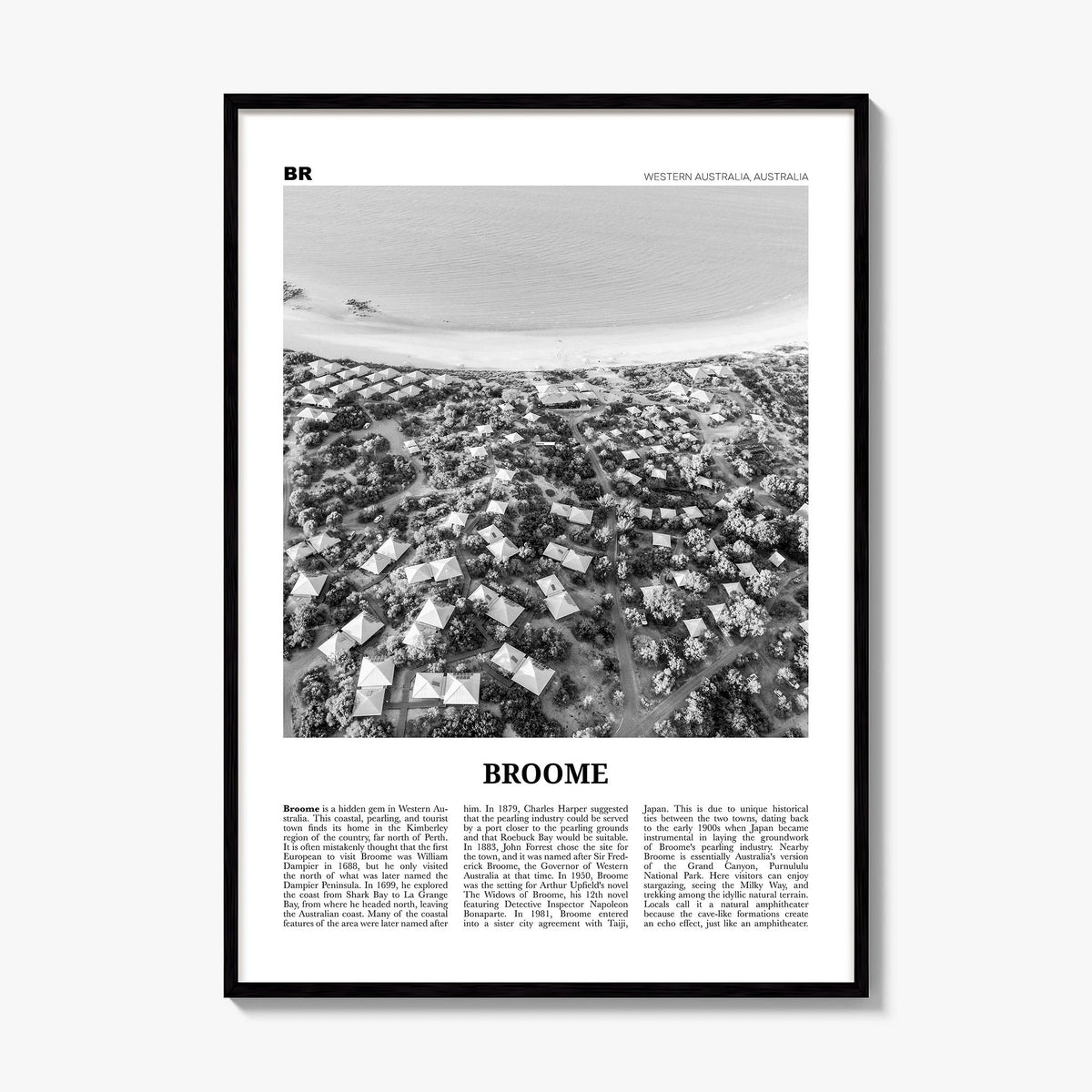 Broome Newspaper Poster, framed poster mockup