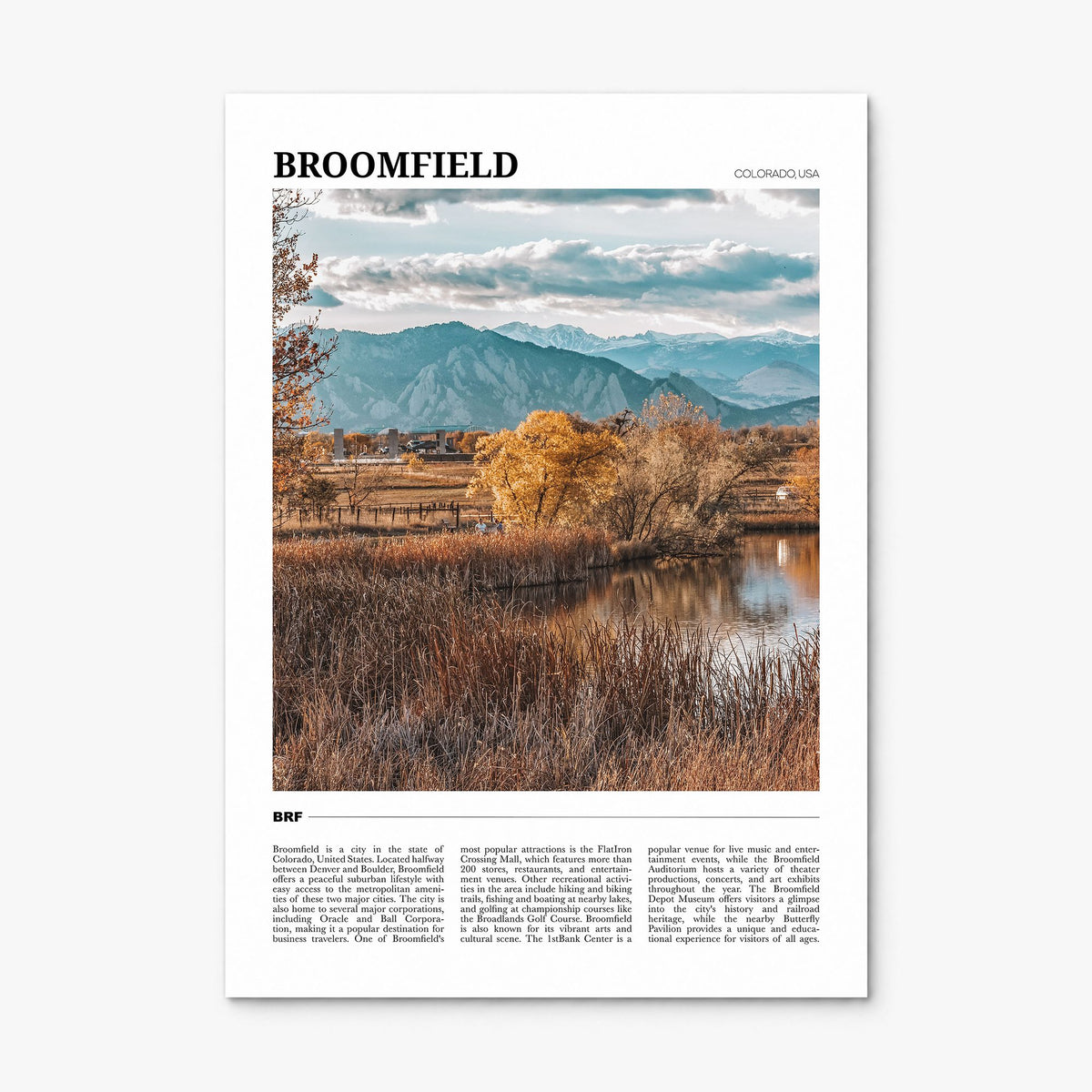 Broomfield Travel Poster, print only (unframed)