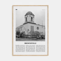 Brownsville Poster Natural Wood / 8x12 in Nbourhood Travel B&W Poster