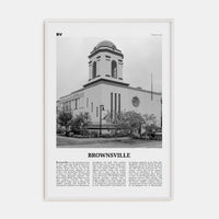 Brownsville Poster White Wood / 8x12 in Nbourhood Travel B&W Poster