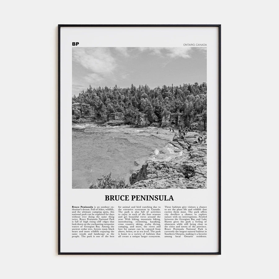 Bruce Peninsula Poster None / 8x12 in Nbourhood Travel B&W Poster