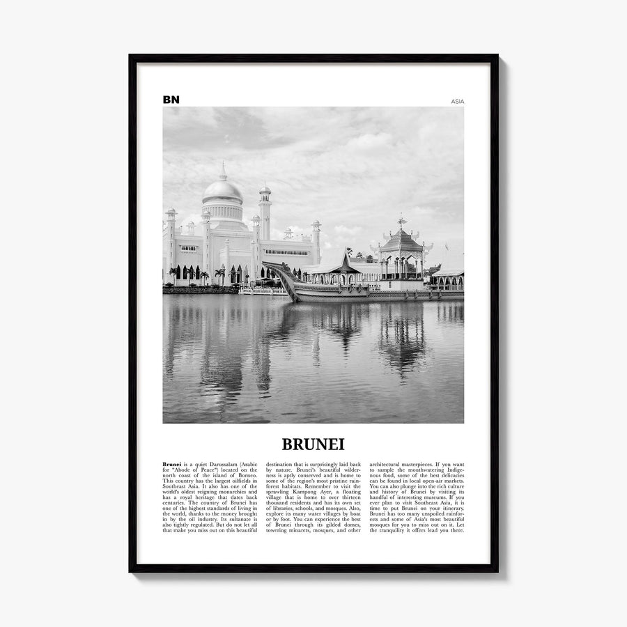 Brunei Newspaper Poster, framed poster mockup