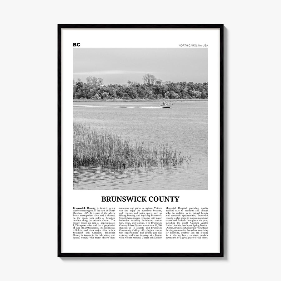 Brunswick County Newspaper Poster, framed poster mockup