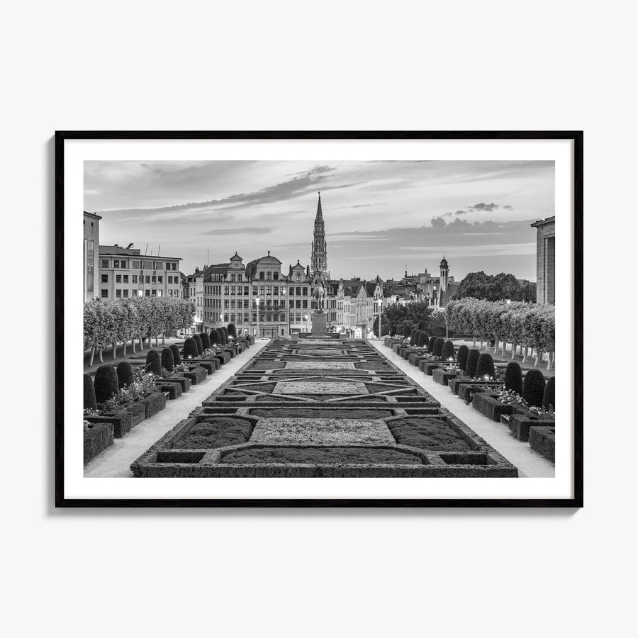 Brussels Photo Poster, framed poster mockup, white border