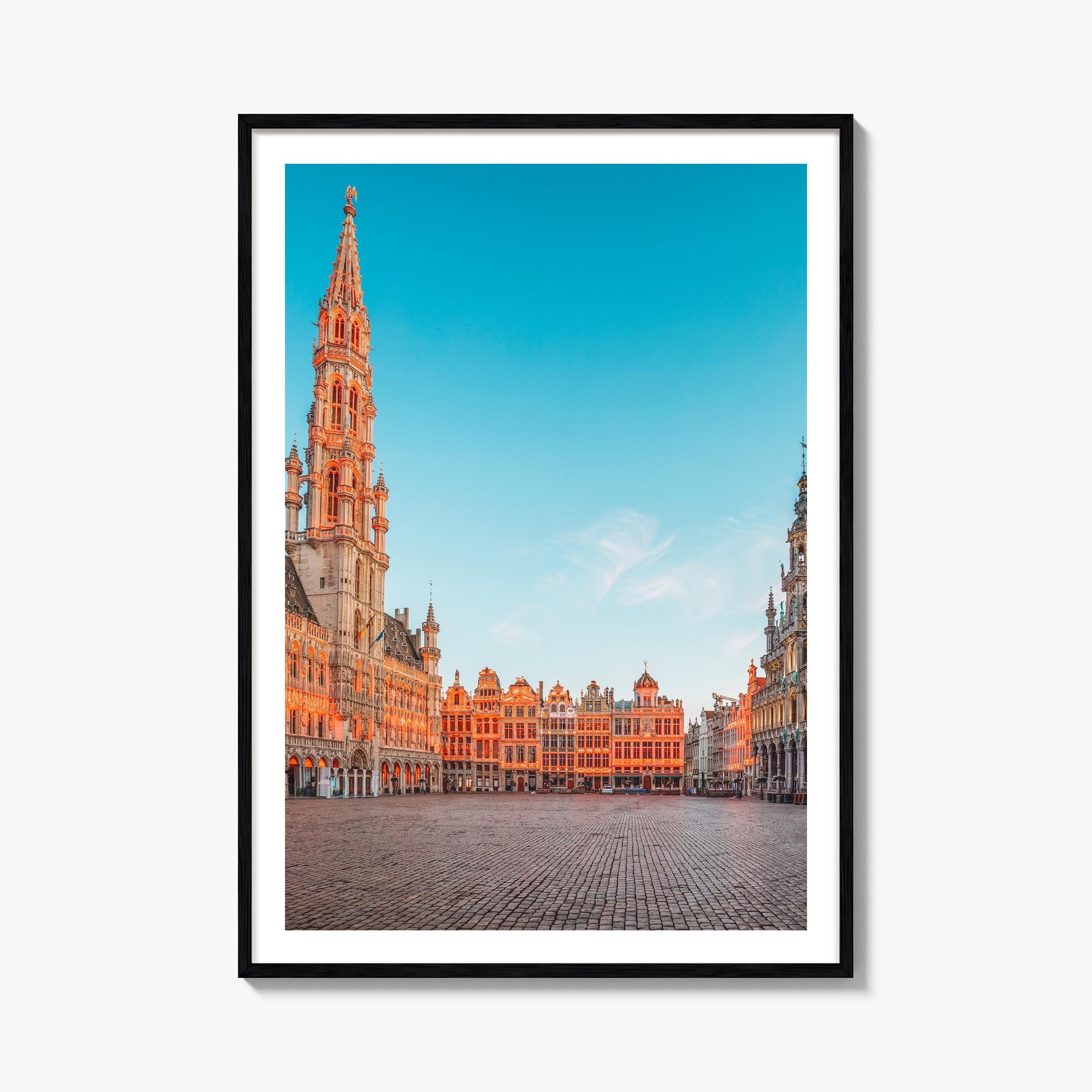 Brussels no. 1 colorful photo poster of Belgium – vertical wall art, unframed print shown in interior mockup