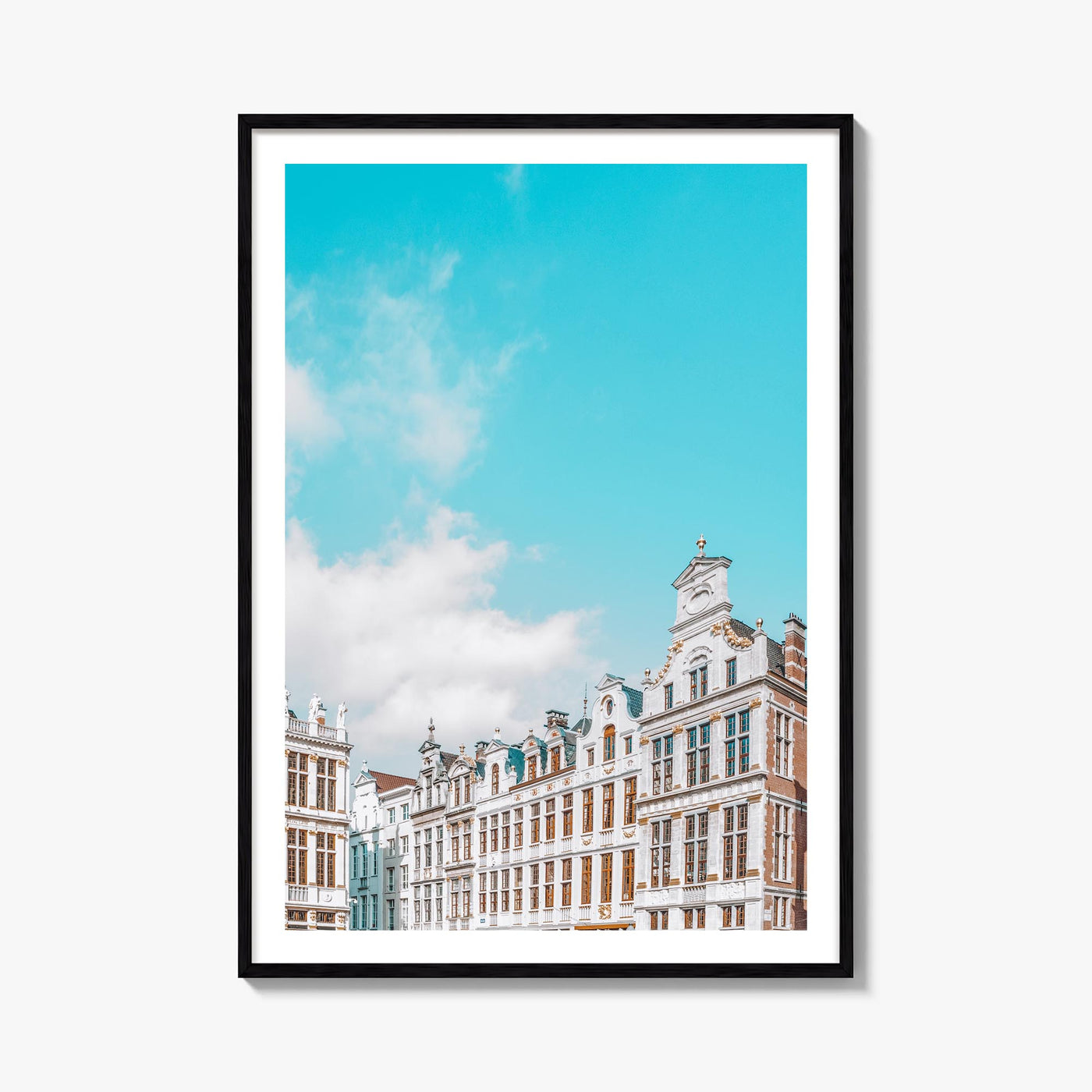 Brussels no. 2 colorful photo poster of Belgium – vertical wall art, unframed print shown in interior mockup