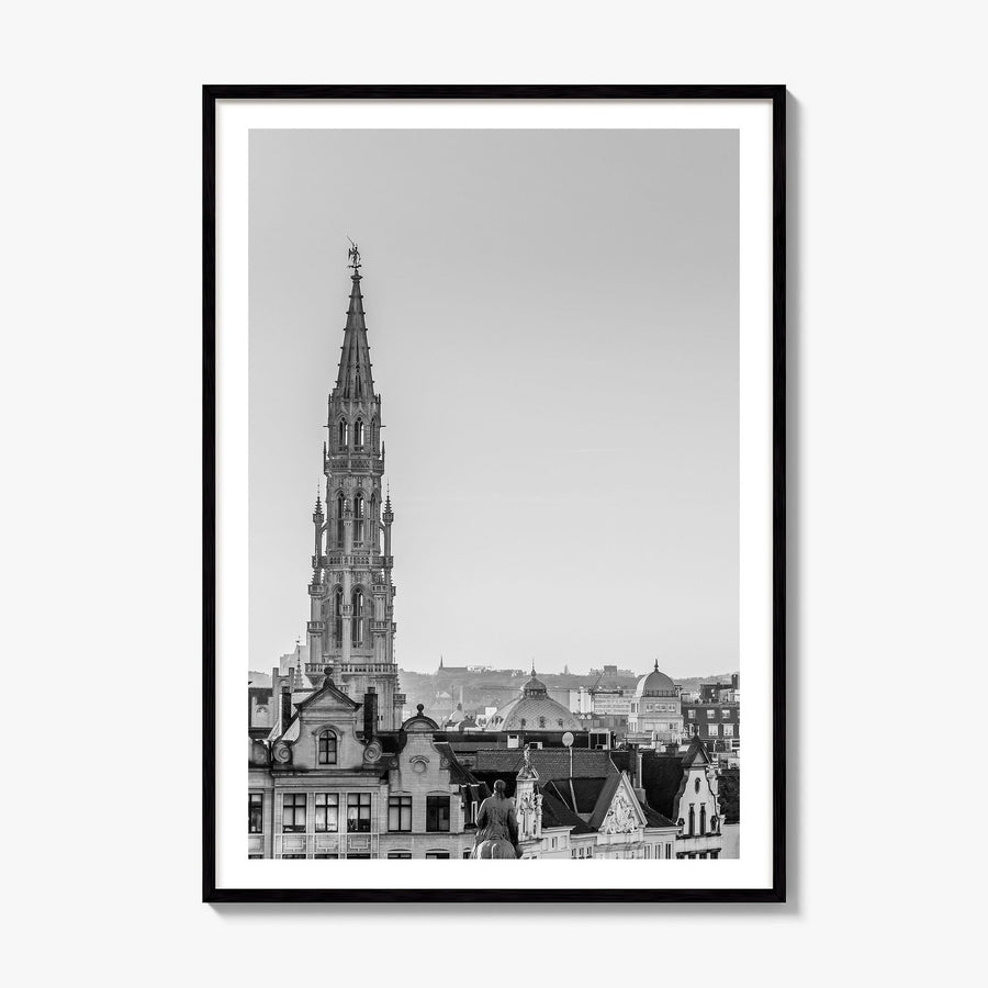 Brussels Photo Poster, framed poster mockup, white border