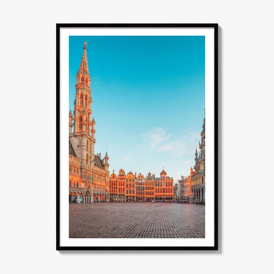 Brussels Photo No 1 Poster, framed poster mockup, white border