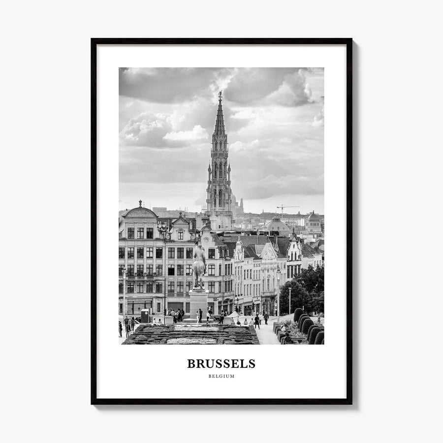 Brussels Classic Poster, framed poster mockup