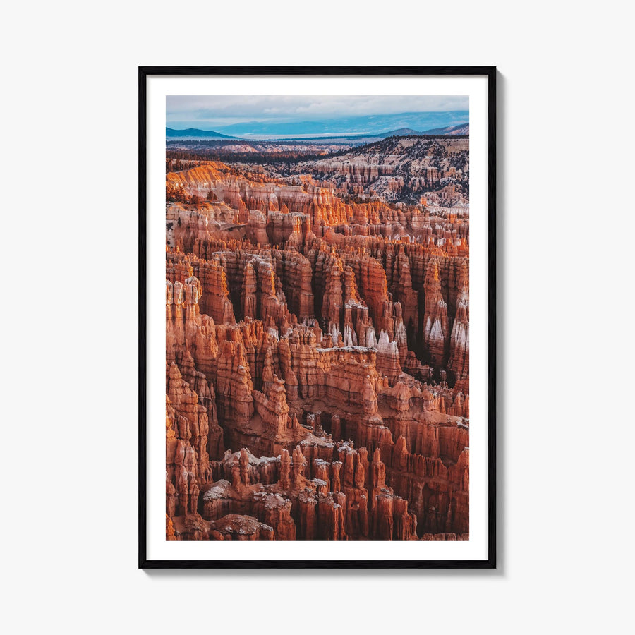 Bryce Canyon National Park colorful photo poster of Utah, USA – vertical wall art, unframed print shown in interior mockup