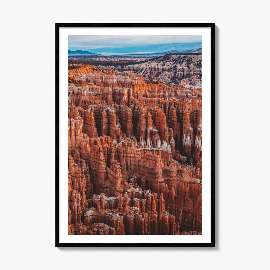 Bryce Canyon National Park Photo Poster, framed poster mockup, white border
