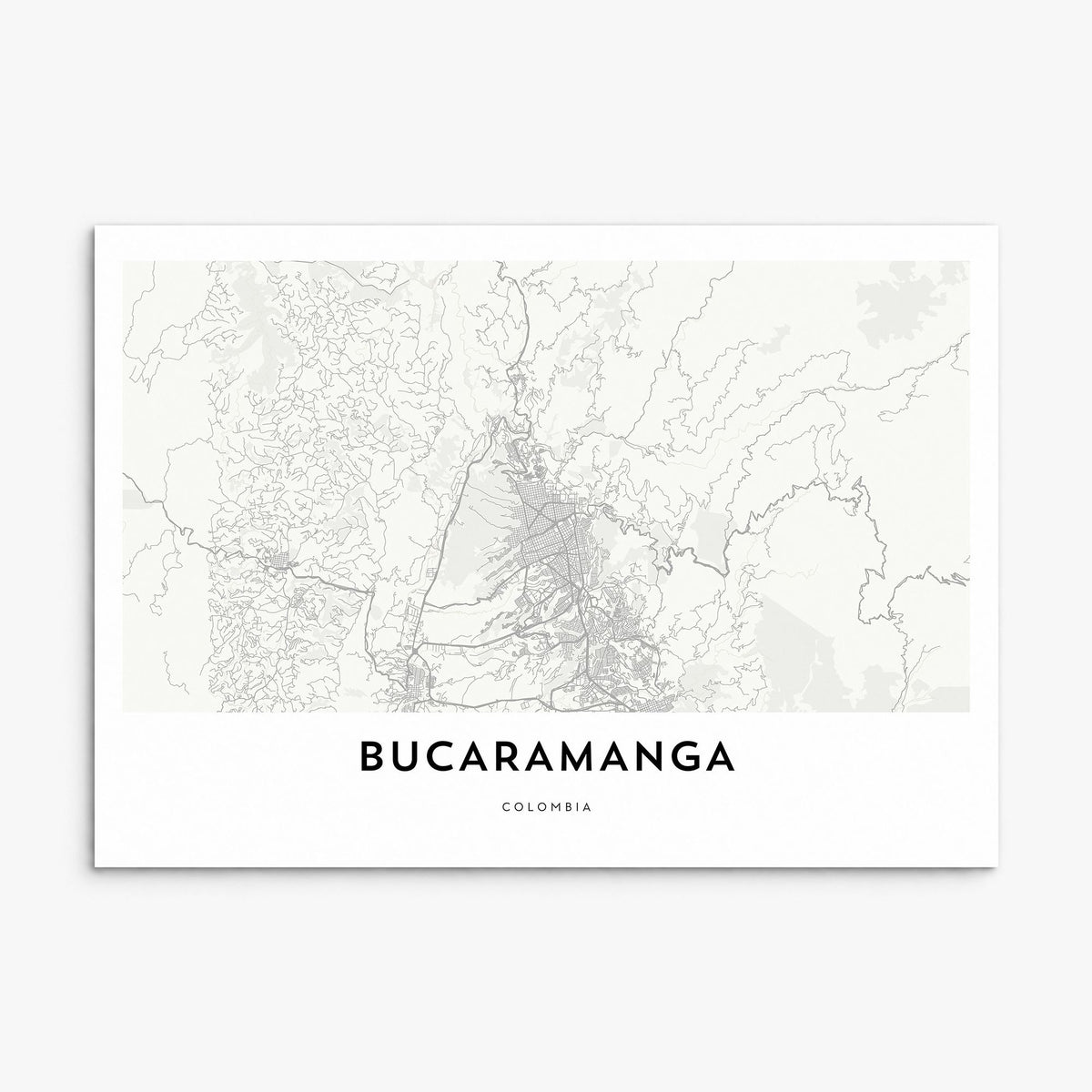 Bucaramanga Map Poster, print only (unframed)