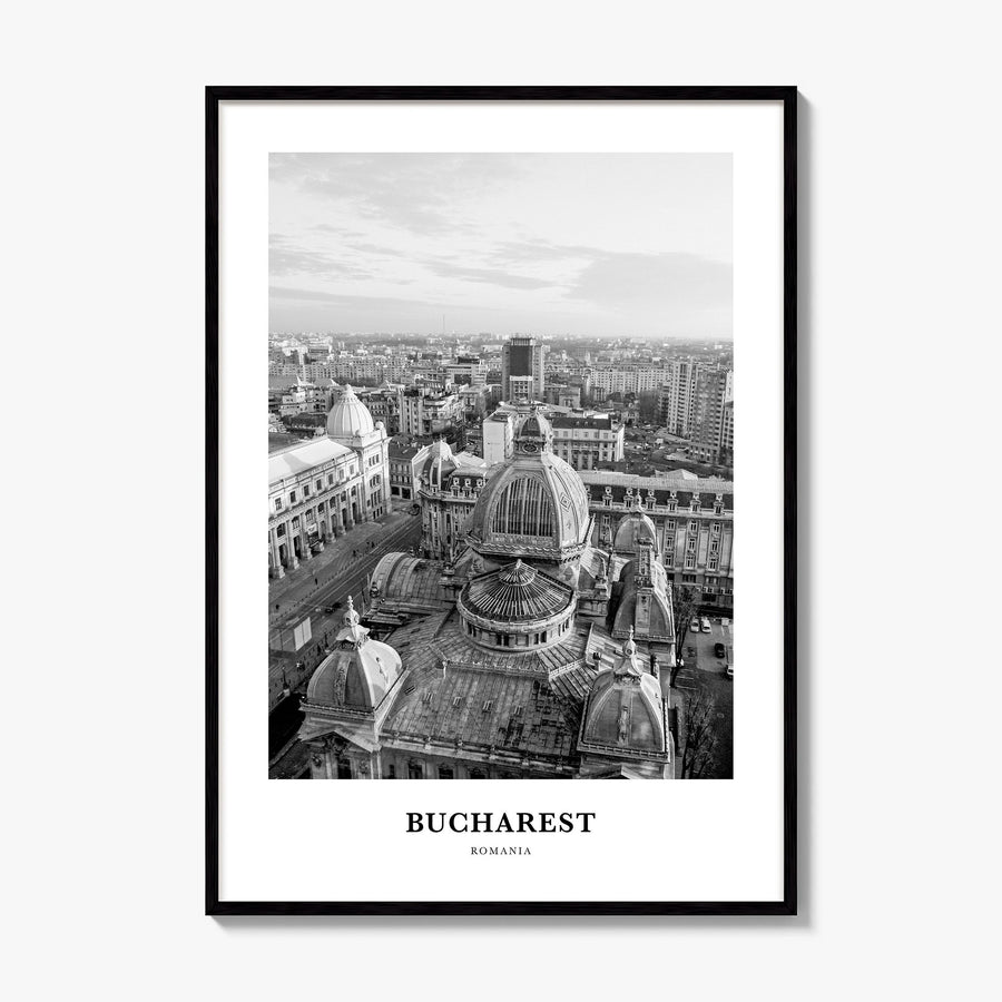 Bucharest Classic Poster, framed poster mockup