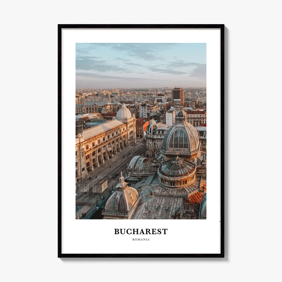 Bucharest Classic No 2 Poster, framed poster mockup
